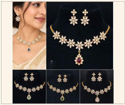 Premium Quality Royal Look Necklace Diamond Replica